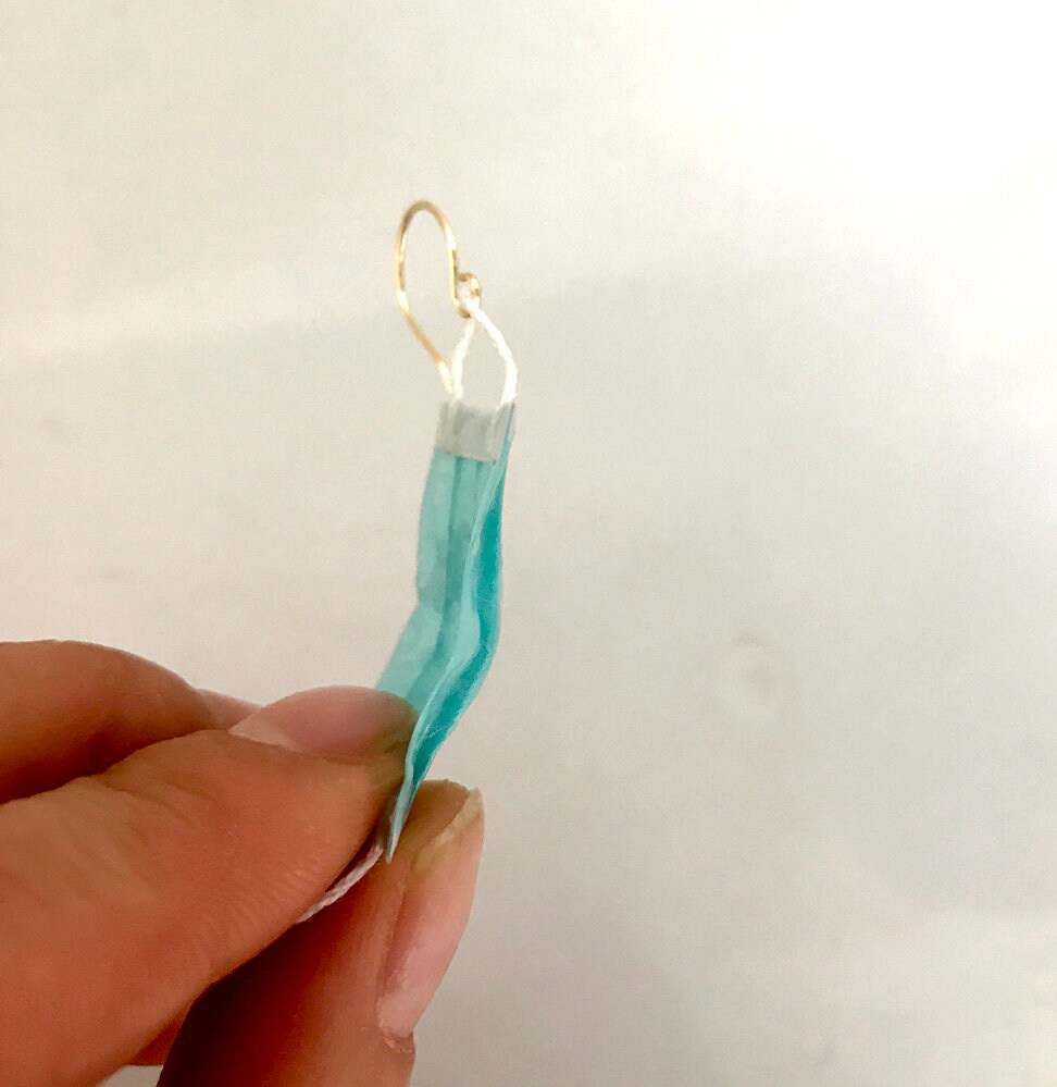 Funny Earrings Weird Earring Miniature Face Mask Quirky Statement