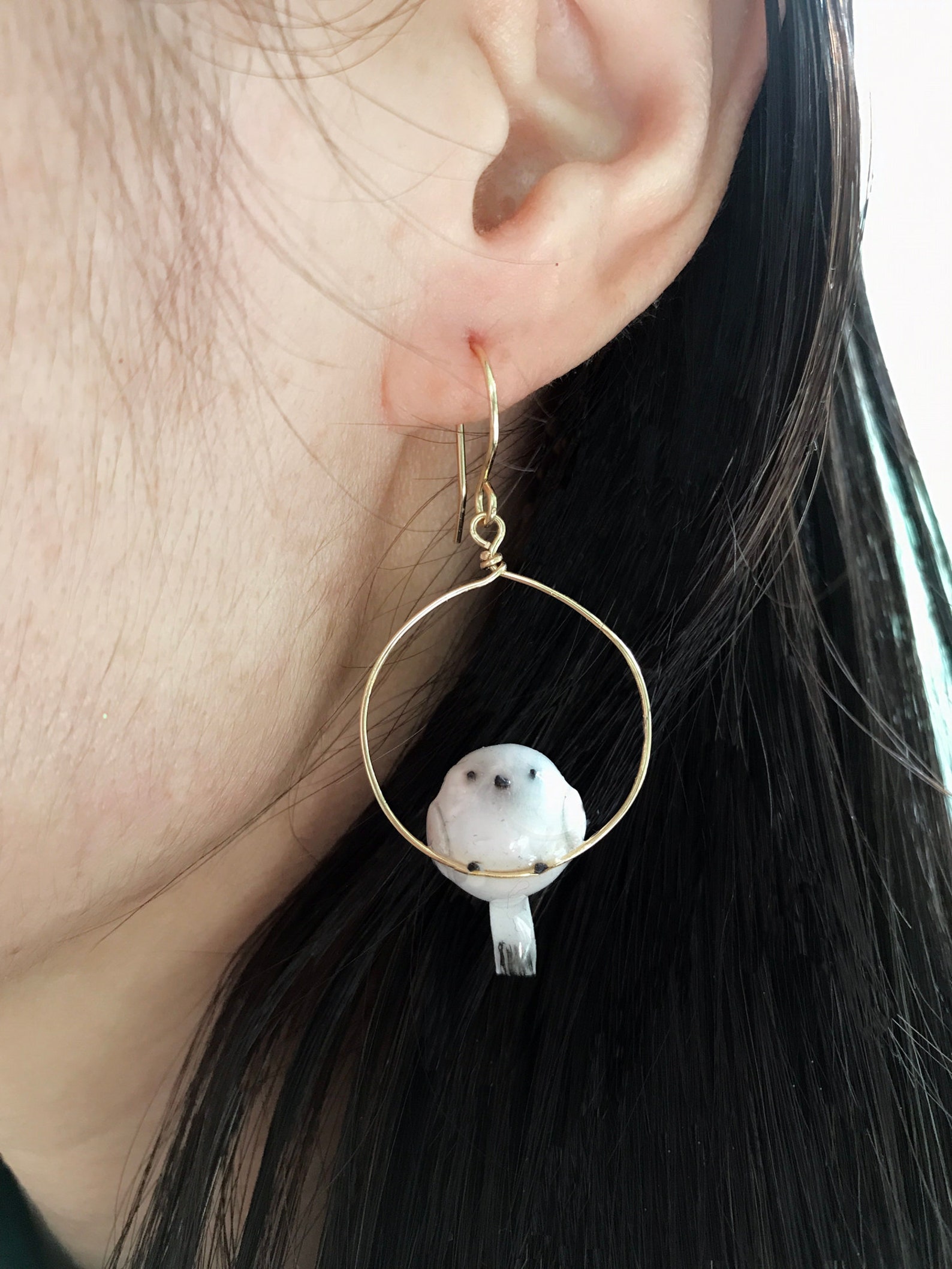 Bird Earrings Birds on Their Perch Poetic Funny Earring Etsy