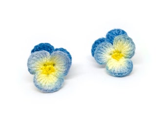 Mini Pansy Earring Funny Earrings Stud Earrings Flower Weird Earring Gifts