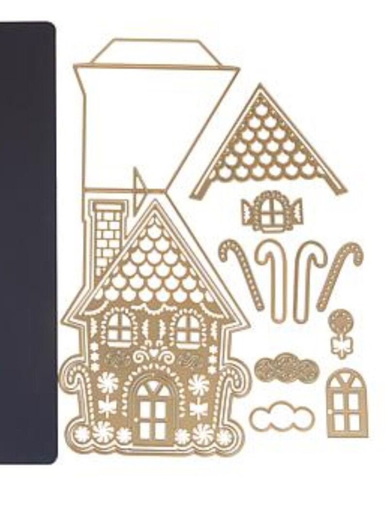 Anna Griffin Gingerbread House Easel Card Dies NEW Etsy