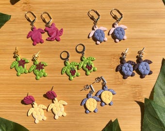 Beachy Sea Turtle Earrings
