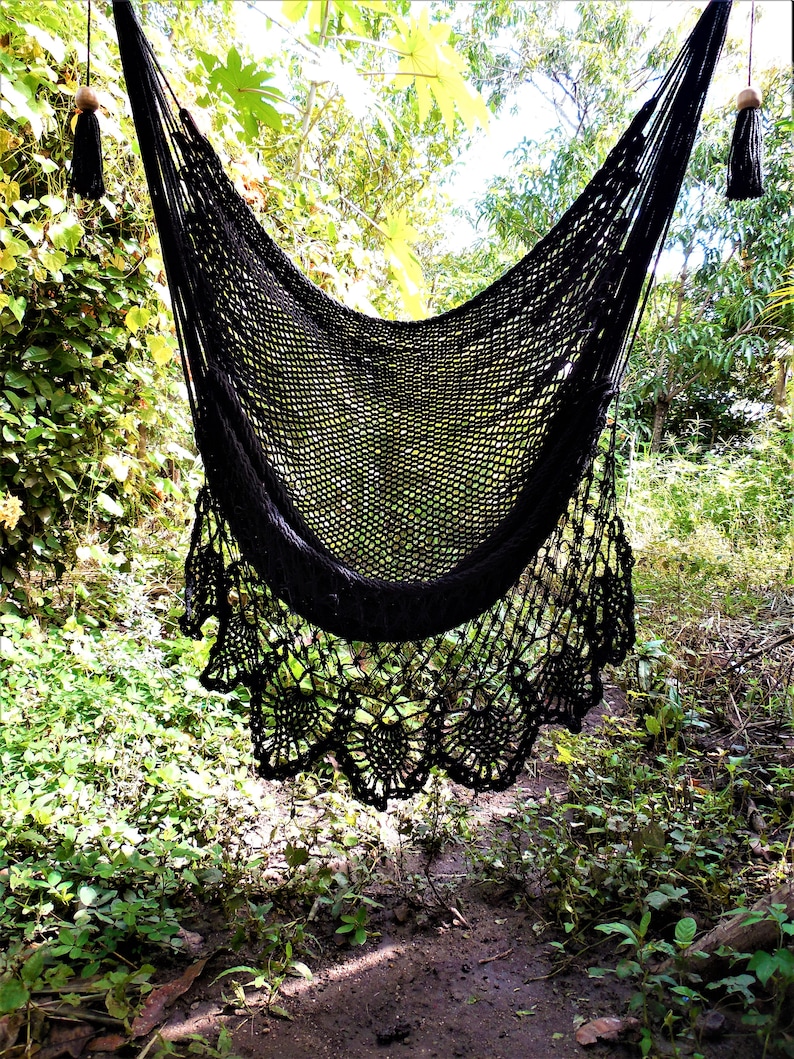 Large hammock chair with crochet edge. Christmas gift. Express shipping. image 7