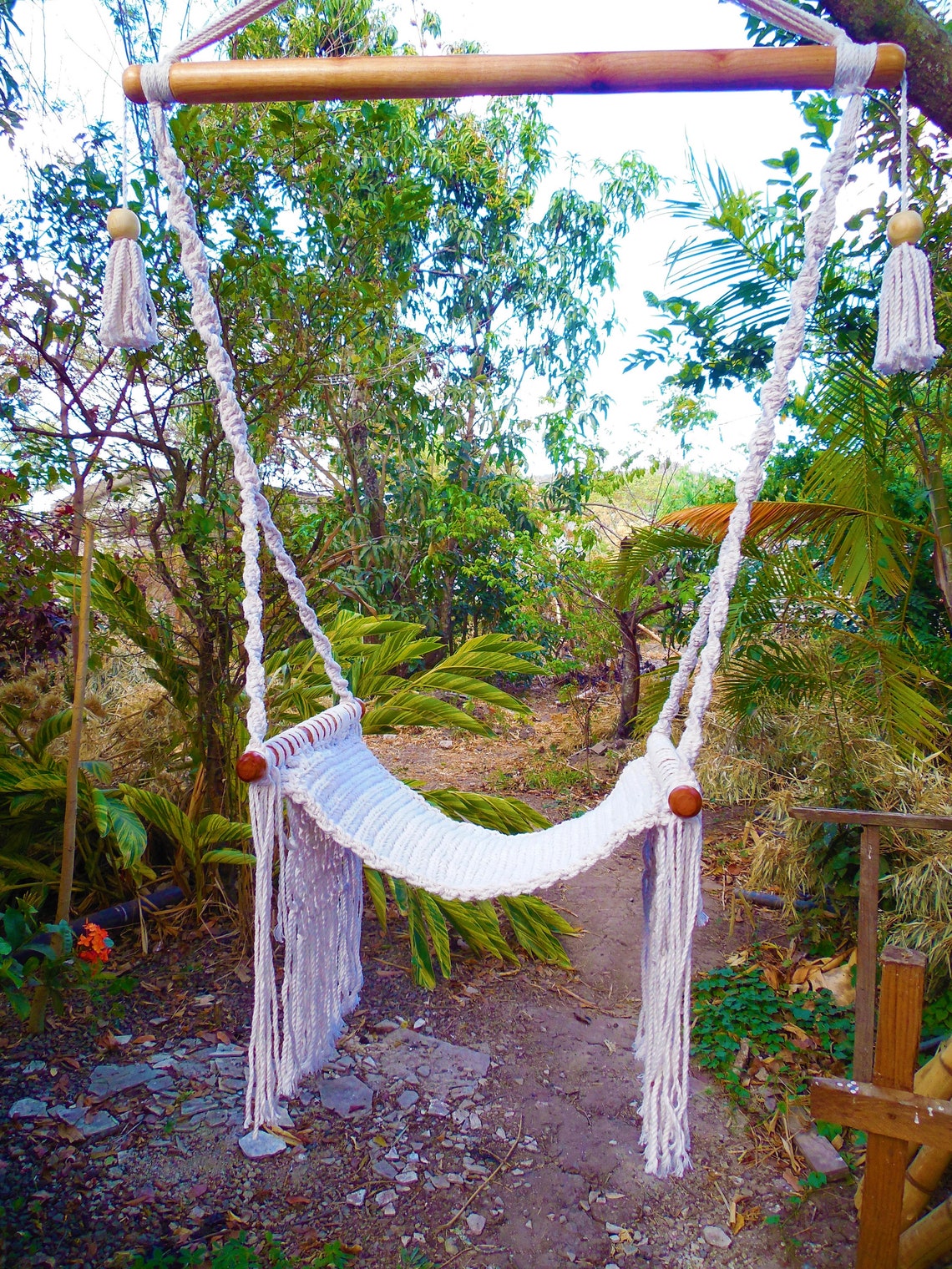 Fun Boho Swing for Children Handmade in Macrame With Natural - Etsy