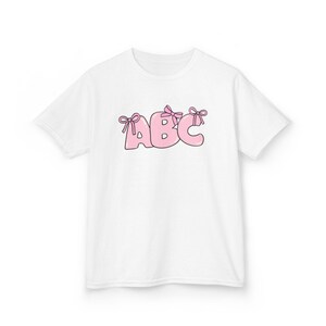 Whimsical ABC Kids Tee, Cute T-Shirt for Children, Birthday Gift, Back to School Apparel, Toddler Clothing, Playful Cotton Shirt