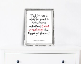 Beauty And The Beast 2019 Characters Quote Printable Disney Etsy