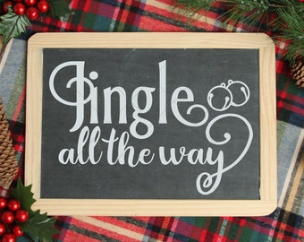 Jingle All The Way SVG Cutting File - Christmas SVG - Christmas Cricut Designs - Silhouette Cameo Files, SVG Files For Christmas Eps Png Dxf