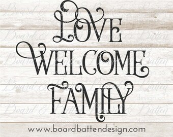 Bundle SVG - Love Svg - Welcome Svg - Family Svg - SVG Bundles - Cuttable Files for Cricut - Svg Words - Svg Cut Files Commercial Use Vector