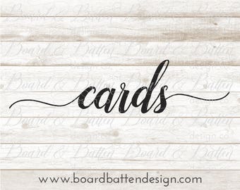 Cards Svg Files - Cards Sign Svg - Wedding Cards Svg Cut File - Wedding Sign Svg, Cards Svg For Wedding, Cricut Silhouette Glowforge Dxf Png