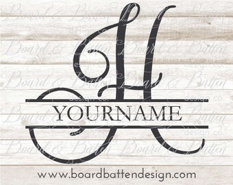 Download Split Monogram H Etsy