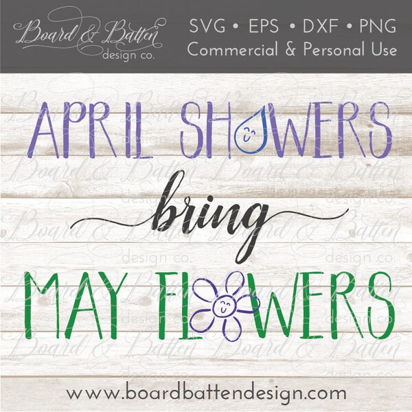 April Showers Bring May Flowers Etsy
