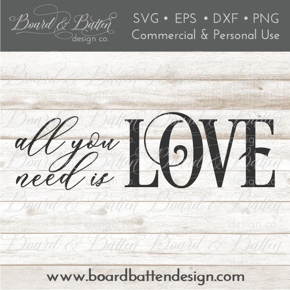Download Romantic Svg Files All You Need Is Love Svg For Silhouette Etsy