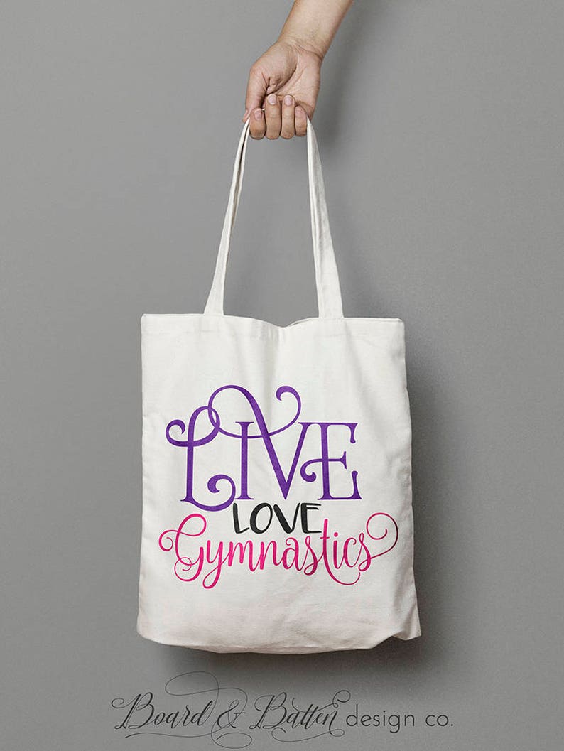 Download Gymnastics Svg File Silhouette Cut File Live Love | Etsy