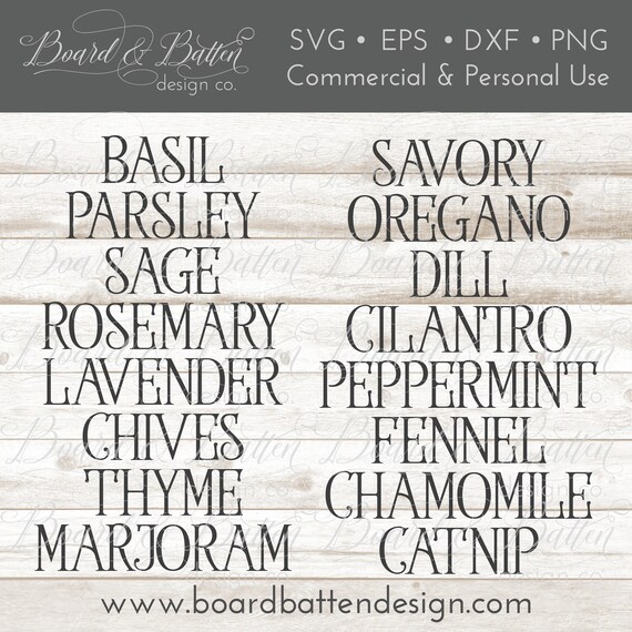 Download Garden Svg File Bundle Garden Markers Svg File Herb Labels Etsy