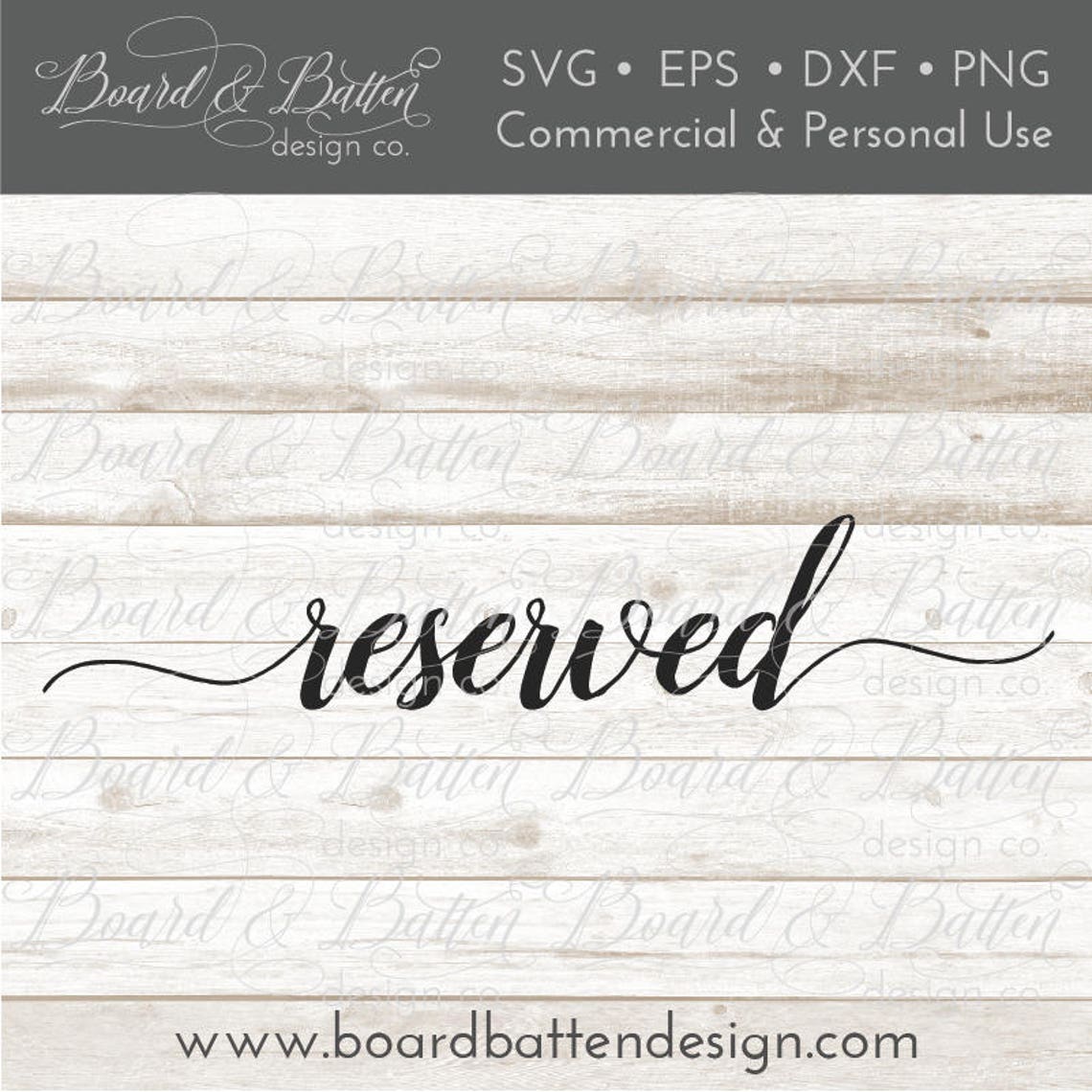 Reserved Svg File Reserved Dxf File Reserved Cut File | Etsy