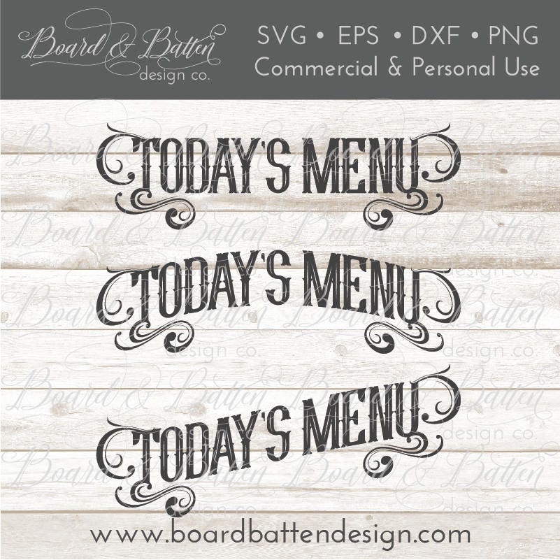 Download Menu Svg File Todays Menu Cutting File Silhouette Cut Etsy