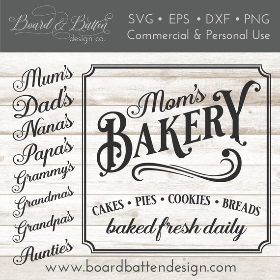 Download Vintage Bakery Sign Svg Potholder Svg Files Mom S Etsy