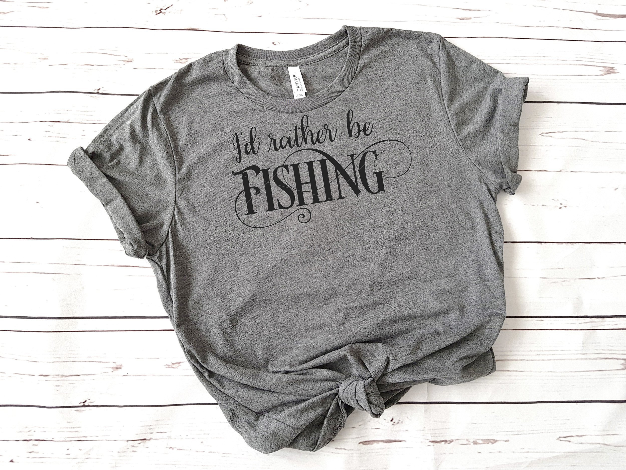 Download I'd Rather Be Fishing Svg Fishing shirt SVG Commercial | Etsy
