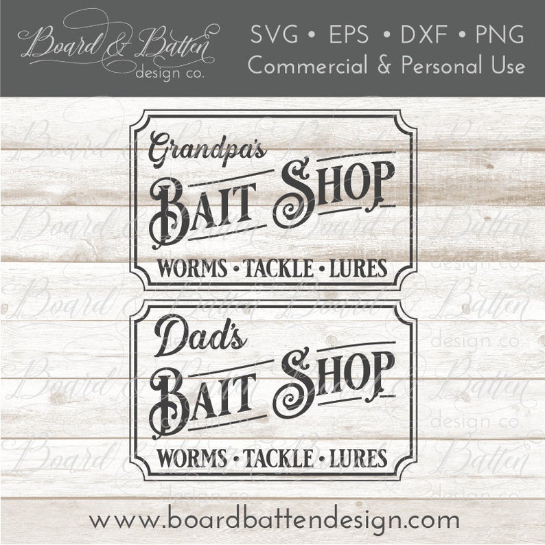 Download Bait Shop SVG file Fishing Svg Designs Grandpa's Bait | Etsy