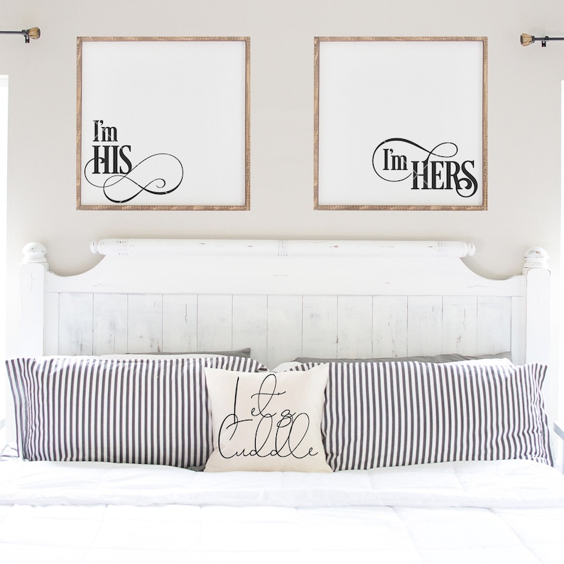 Download Couple Sign SVG Bedroom Sign SVG I'm His I'm Hers | Etsy