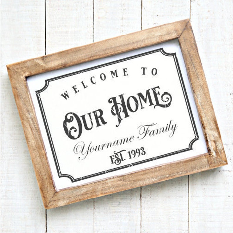 Download Welcome To Our Home Svg File Custom Svg Files Customizable Etsy