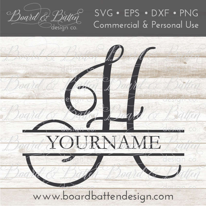 Download Split Letter H Svg File Divided Initial Svg Split Monogram Etsy