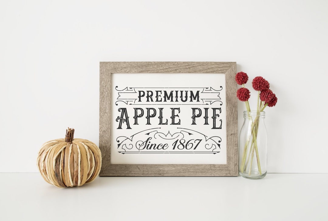 Apple Pie Svg Wood Sign Svg Apple Pie Sign Svg Sign Svg Files Retro Svg