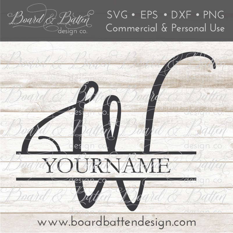 Download Monogram Split W Svg Cuttable Files