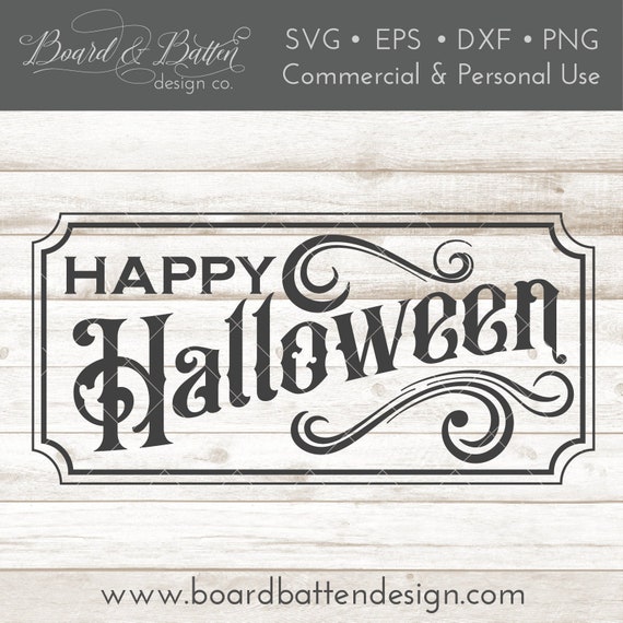 Download Vintage Happy Halloween Svg File Retro Gothic Happy Etsy PSD Mockup Templates