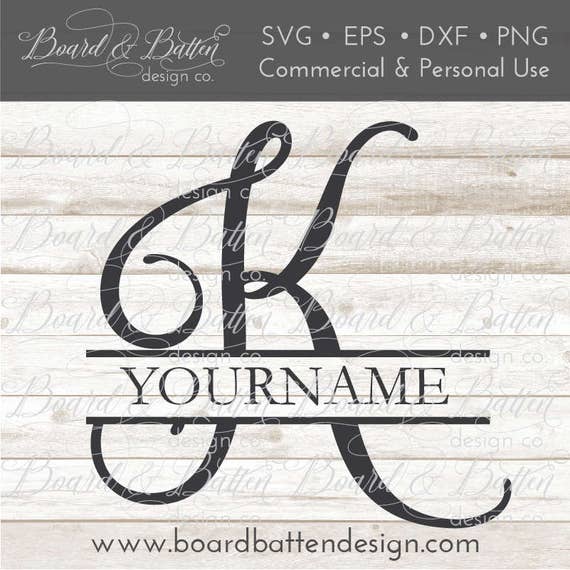 Download K SVG file Split Letter SVG K Split Initial K svg | Etsy
