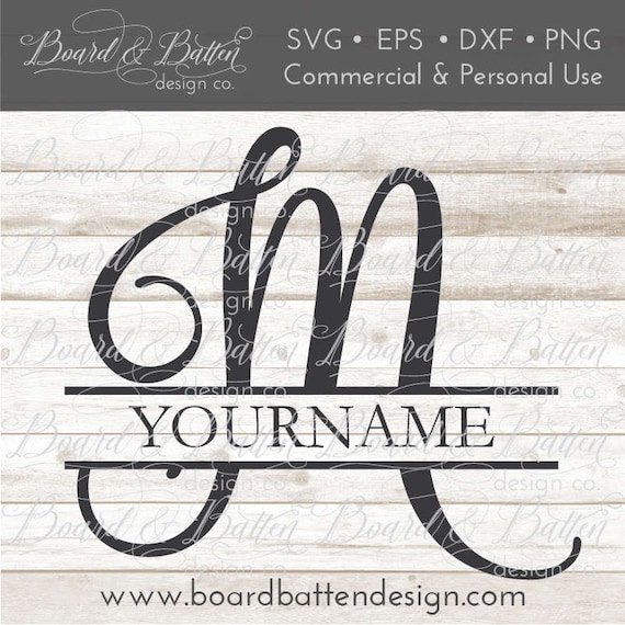 Download M Split Monogram Svg Split Letter M Svg Divided Initial Etsy