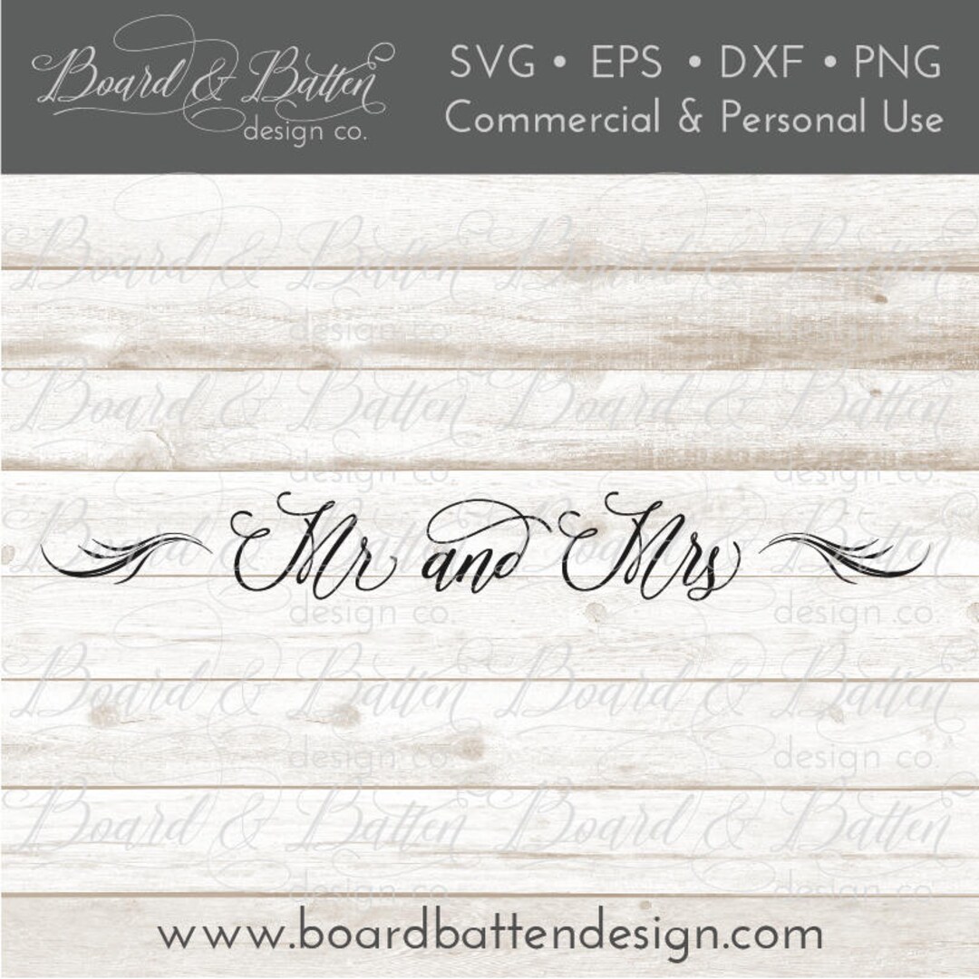 Mr and Mrs SVG File Svg Cutting Files Cricut Designs Silhouette Cameo