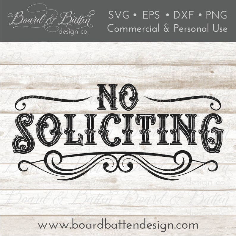 No Soliciting SVG File Vintage SVG File Vintage Sign Svg | Etsy