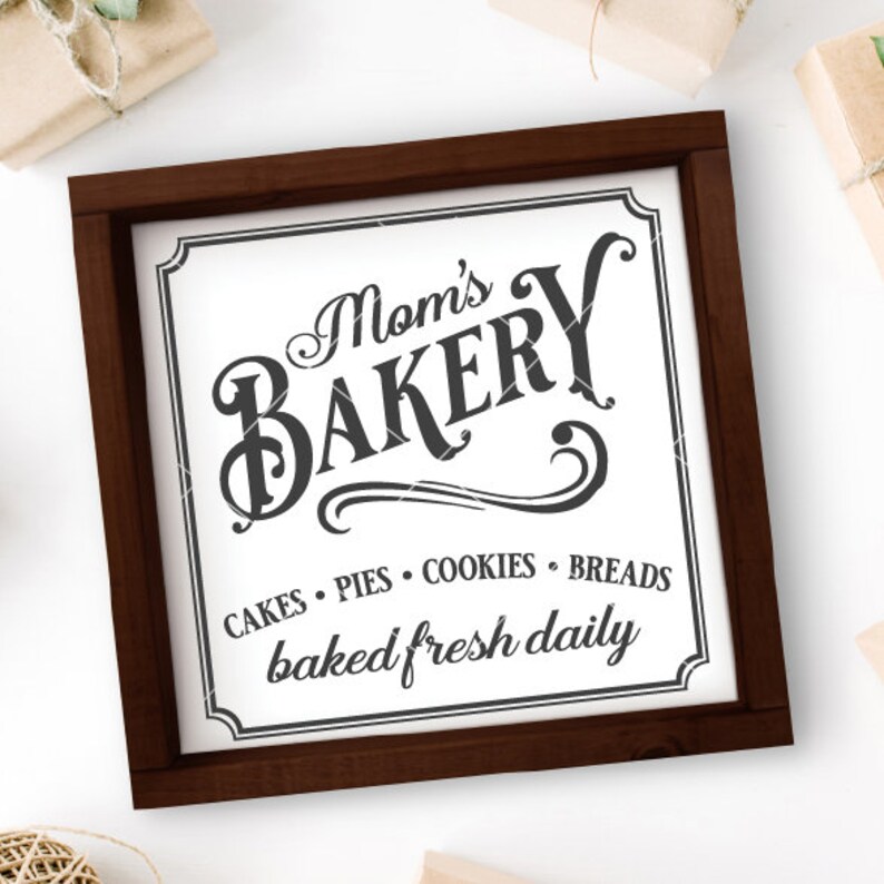 Mom's Bakery Svg Pot Holder Svg Files Bakery Sign Svg - Etsy