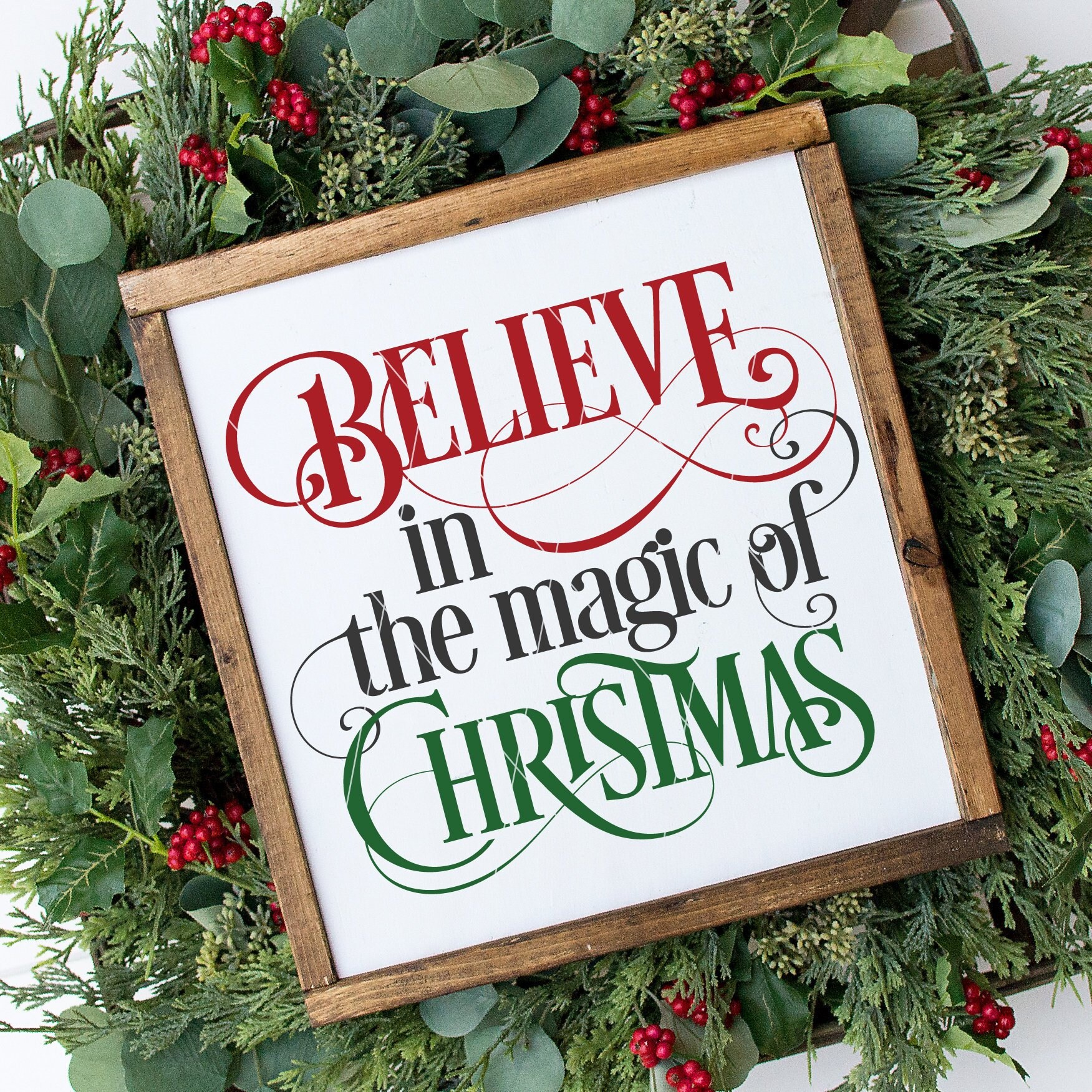 Download Christmas Svg Believe In The Magic Of Christmas Svg File Etsy