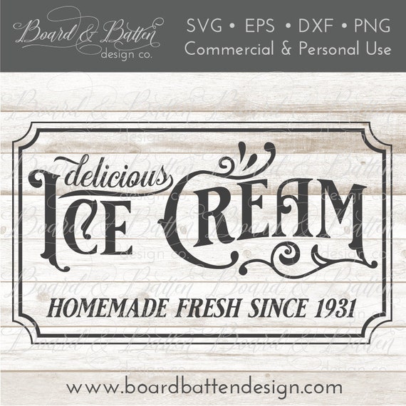 Download Vintage Sign Svg Ice Cream Sign Svg Ice Cream Svg Files Etsy