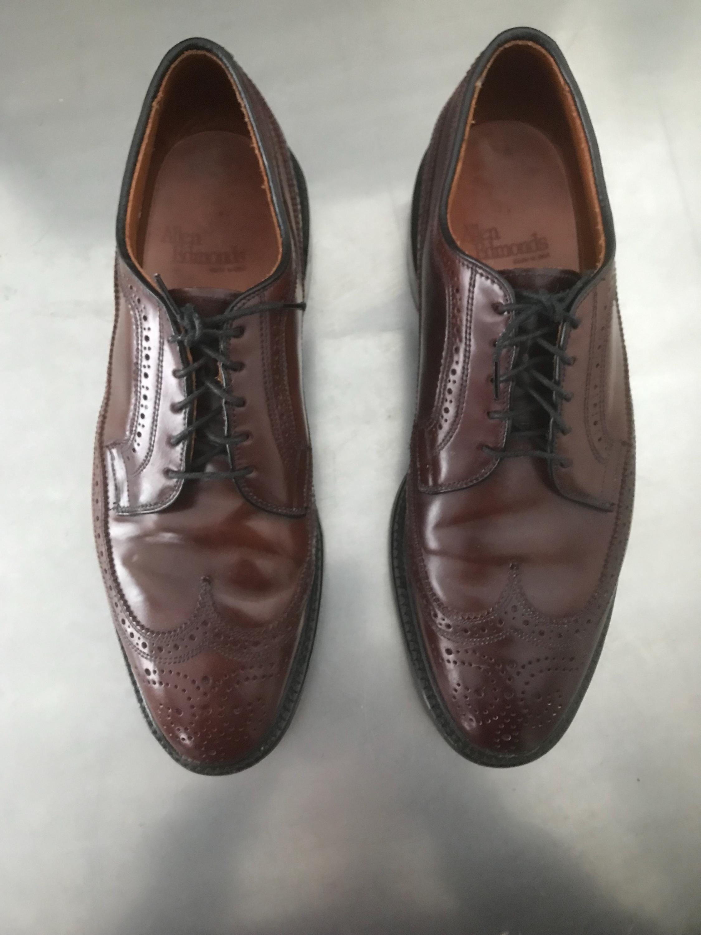 Allen Edmonds Cordovan Macneil Shells Horween Mens 9c 