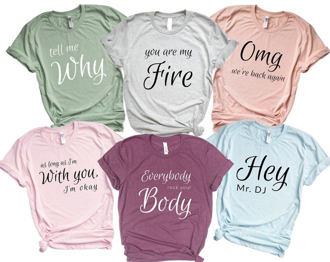 Boy Band Shirt Group Shirts Unisex Tee Tshirt Shirt Trendy Etsy