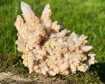 Pink Quartz Crystal Cluster Mineral Collectors Specimen