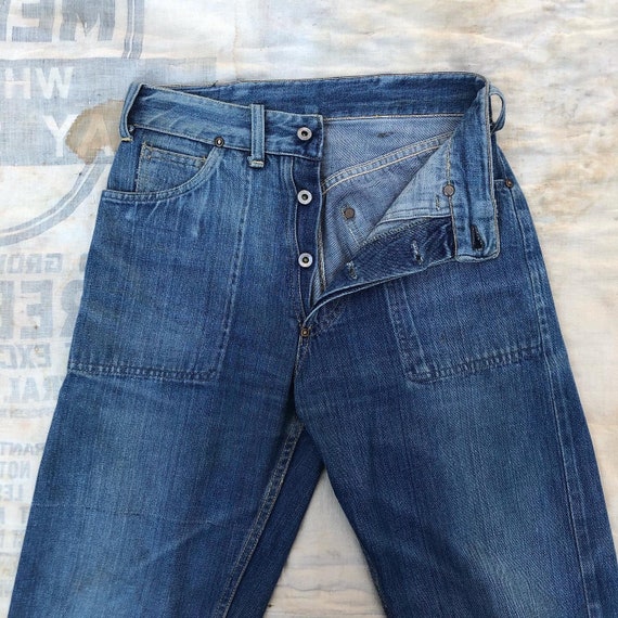 Vintage 30’s/40’s crotch rivet donut button workwe