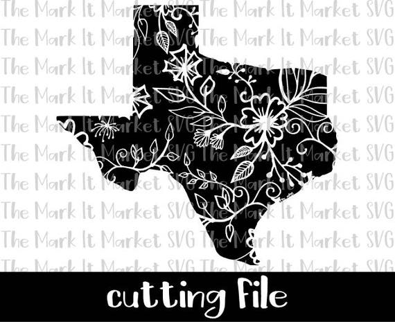 Download Floral Texas Svg Dxf Cutting File Etsy PSD Mockup Templates