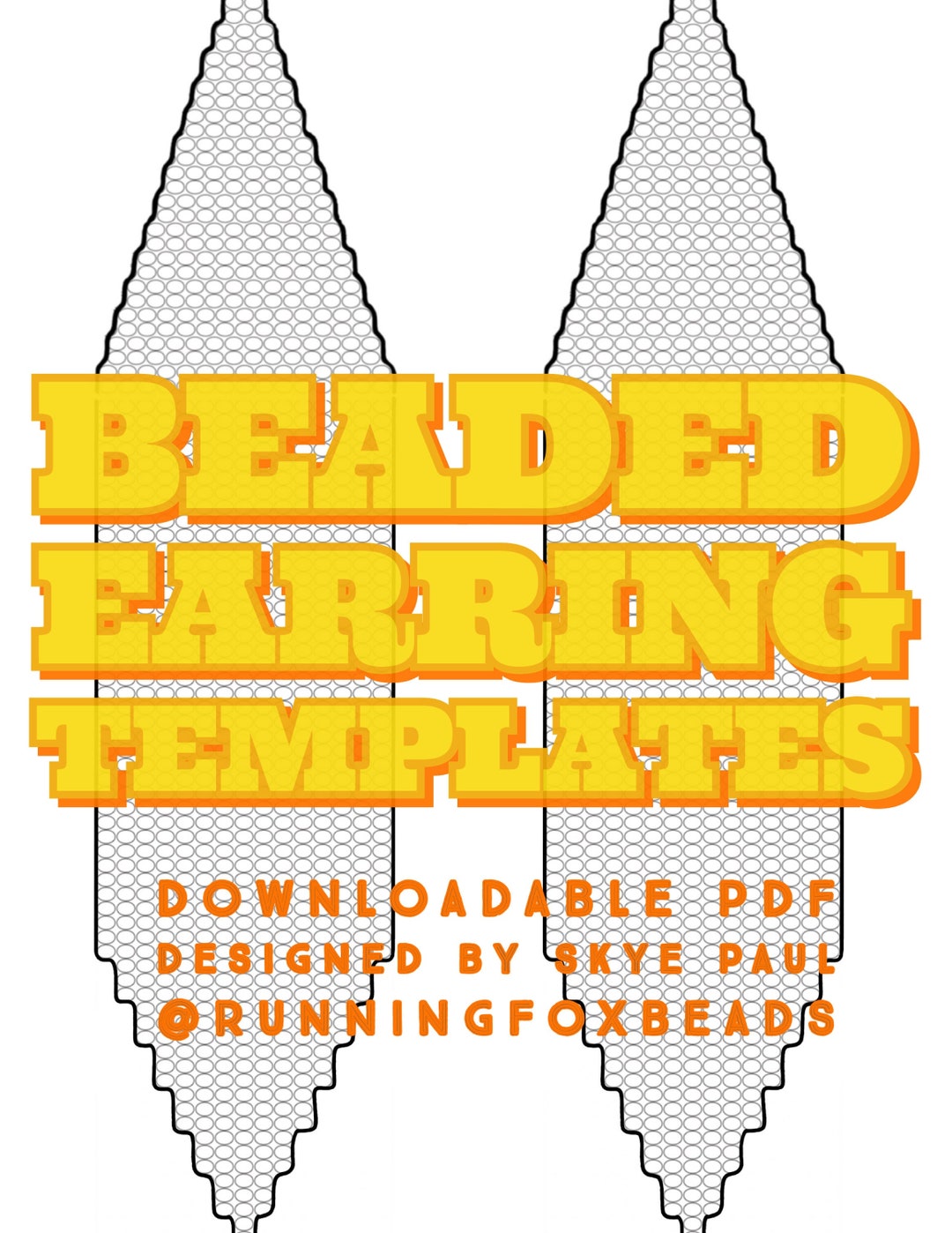 15 Across Beaded Fringe Earring Template, Diy Design Earrings