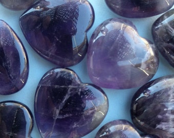 Amethyst Heart Gemstone Amethyst Crystal Heart