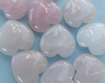 Rose Quartz Heart Pink Crystal Heart Gemstone