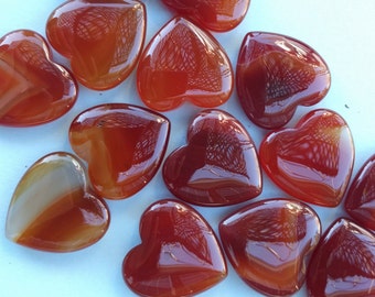 Anniversary Gift Crystal Heart Carnelian Gemstone Heart Natural Gem Anniversary Present