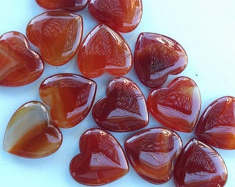 Carnelian Crystal Heart Gemstone