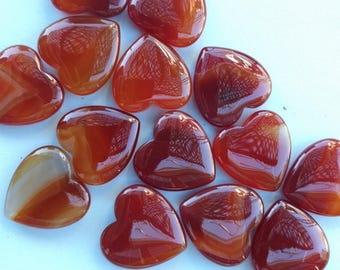 Carnelian Crystal Heart Gemstone Red Gemstone Heart Gift