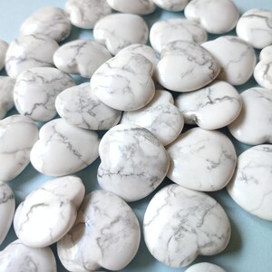 Howlite Heart Crystal Heart Gemstone image 3