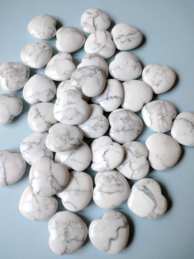 Howlite Heart Crystal Heart Gemstone image 1