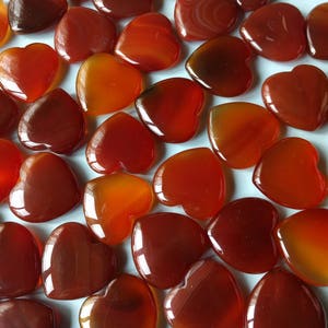 Carnelian Crystal Heart Gemstone Red Gemstone Heart Gift image 2