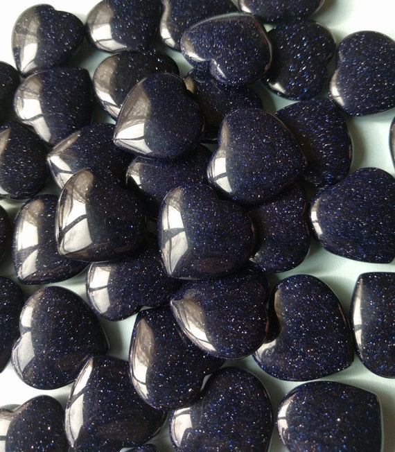 Blue Goldstone Pocket Hearts Blue Goldstone Pocket Hearts